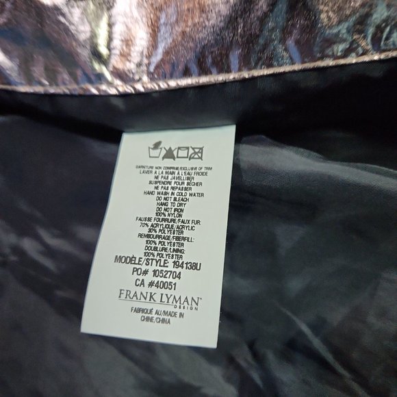 Frank Lymen Design Puffer Jacket Silver - Medium - Picture 5 of 5